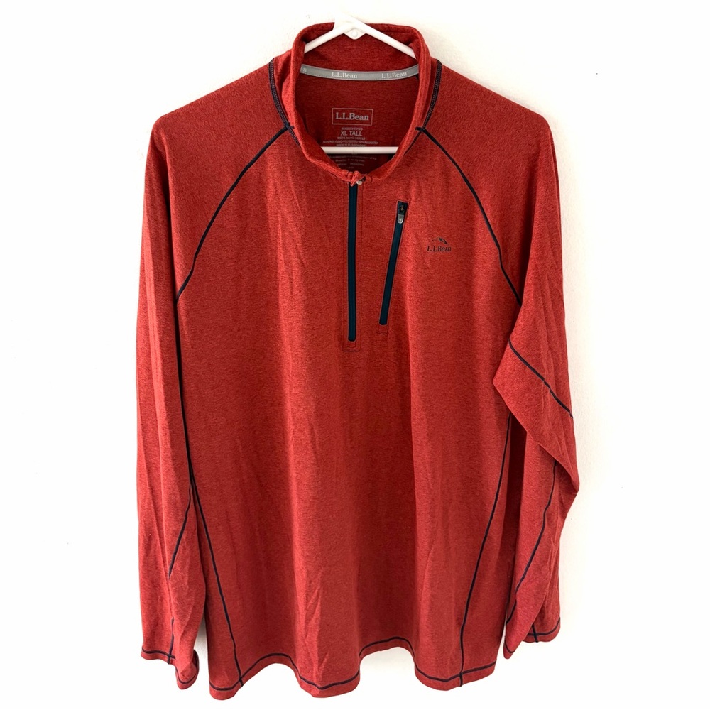 L.L.Bean Quick Dry Trail 1/4 Zip Pullover, Size: XL Tall